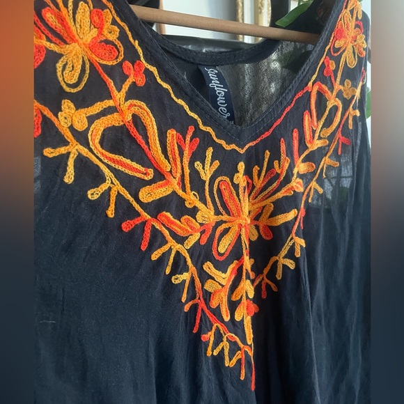 LAST CHANCE Boho embroidered oversized tunic dress - Picture 6 of 7